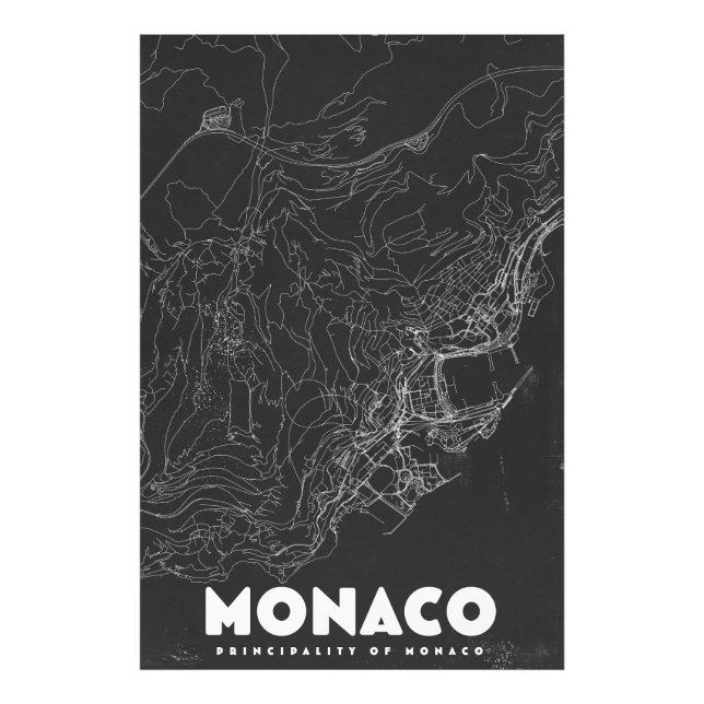 Monaco Vintage Reskarta Fototryck (Framsidan)