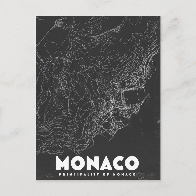 Monaco Vintage Reskarta Vykort (Framsida)