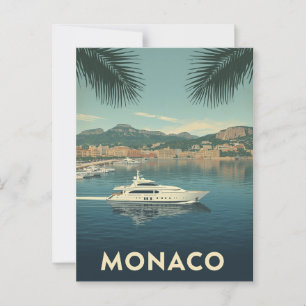 Monaco Yacht Harbor Travel Vykort