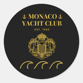 Monaco Yacht Runt Klistermärke