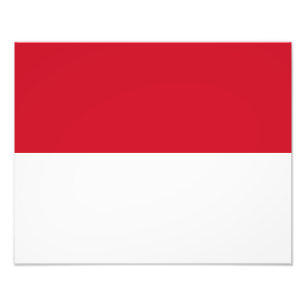 Monacos flagga fototryck