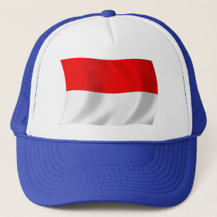 Monacos flagga hatt keps