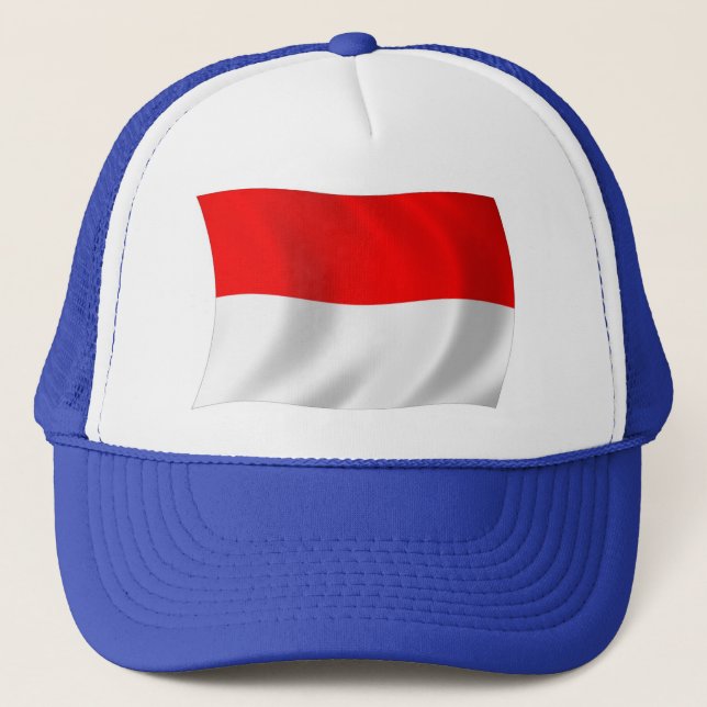 Monacos flagga hatt keps (Framsida)