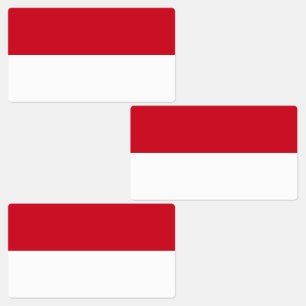 Monacos flagga klistermärke