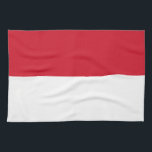 Monacos flagga kökshandduk<br><div class="desc">Monacos patriotiska flagga.</div>