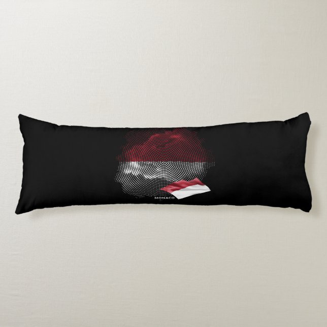 Monacos flagga kroppskudde (Framsidan)