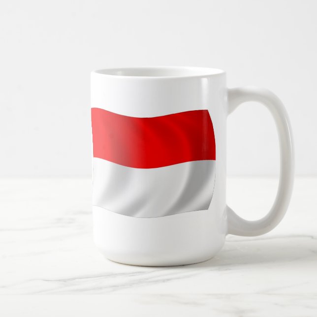 Monacos flagga Mugg (Höger)