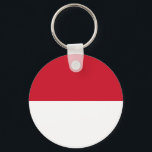 Monacos flagga nyckelring<br><div class="desc">Monacos patriotiska flagga.</div>