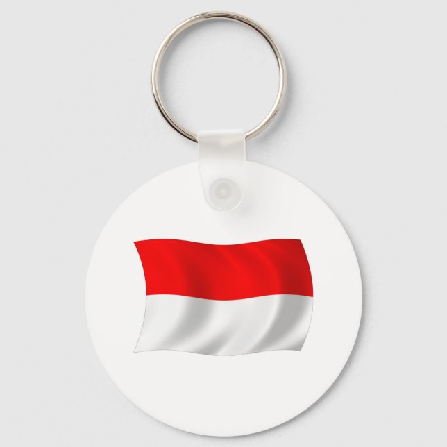 Monacos flagga Nyckelring (Framsida)