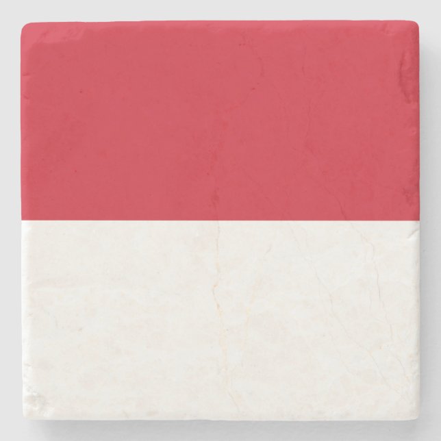 Monacos flagga stenunderlägg (Framsidan)