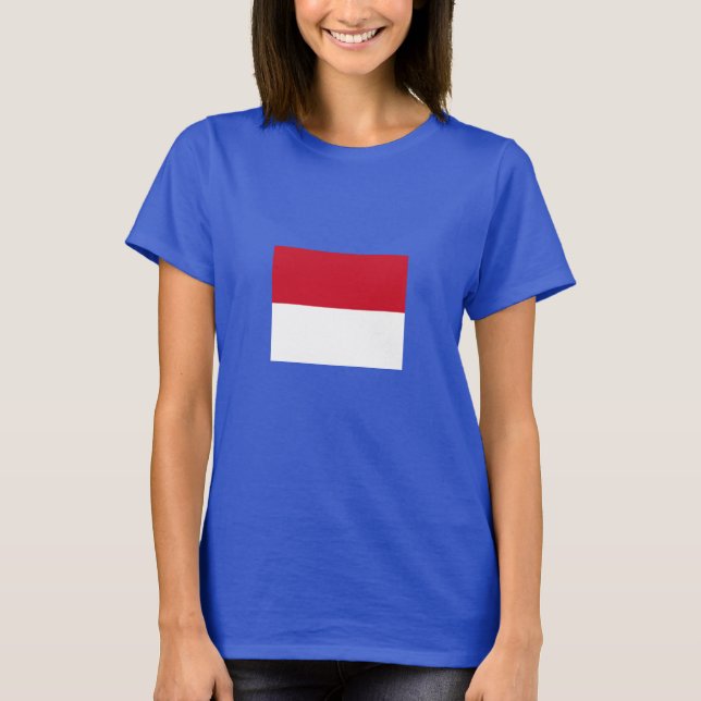 Monacos flagga t shirt (Framsida)