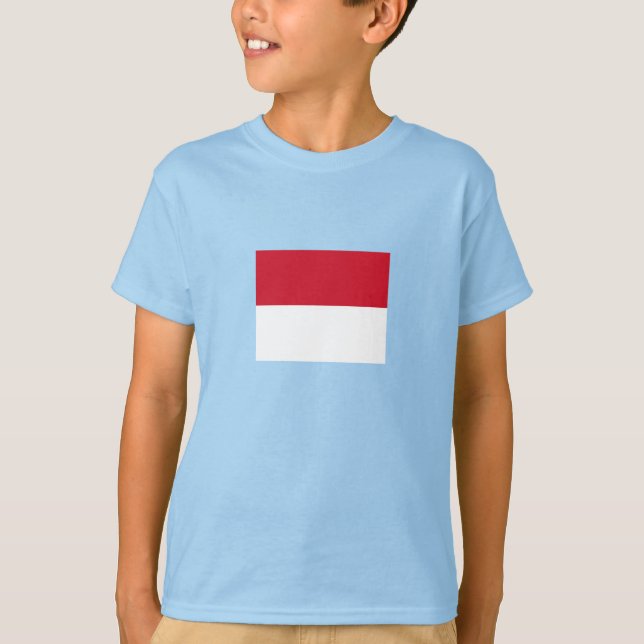 Monacos flagga t shirt (Framsida)