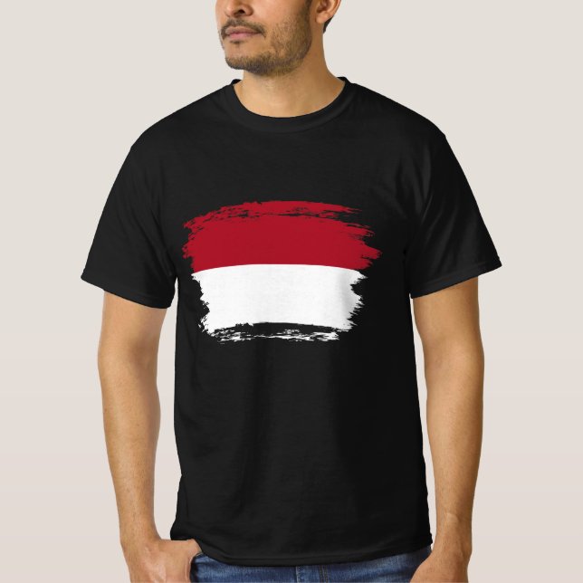 Monacos flagga t shirt (Framsida)