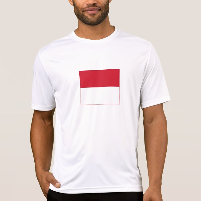 Monacos flagga t shirt (Framsida)