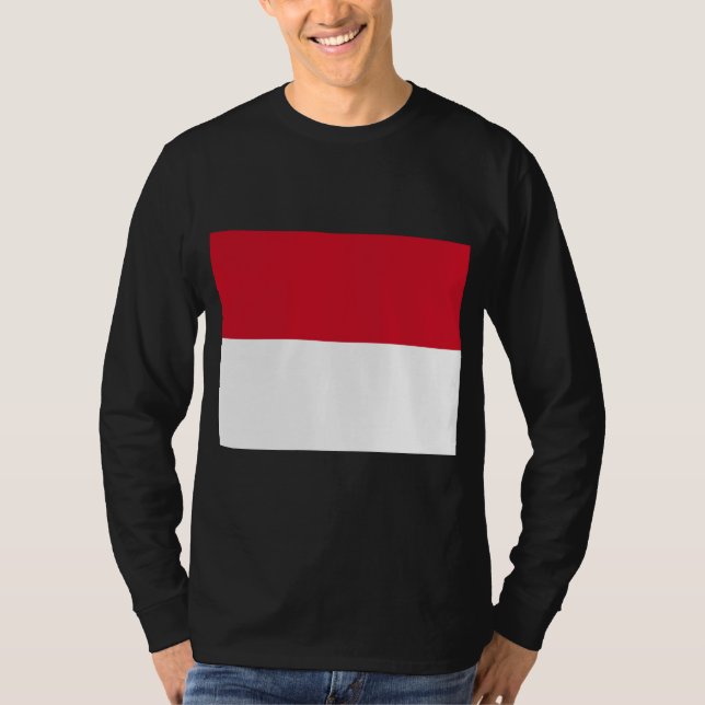 Monacos flagga t shirt (Framsida)
