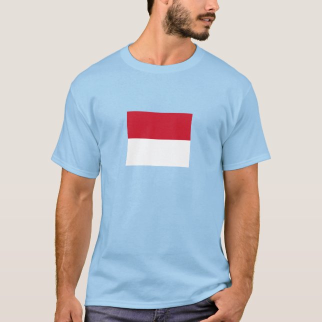 Monacos flagga t shirt (Framsida)