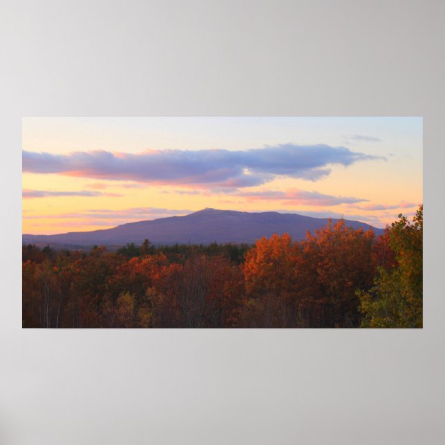 Monadnock Late Autumn Sunset Poster (Framsidan)