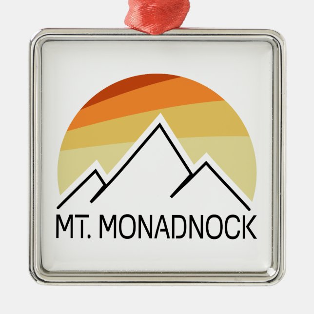 Monadnock New Hampshire Retro Julgransprydnad Metall (Framsidan)