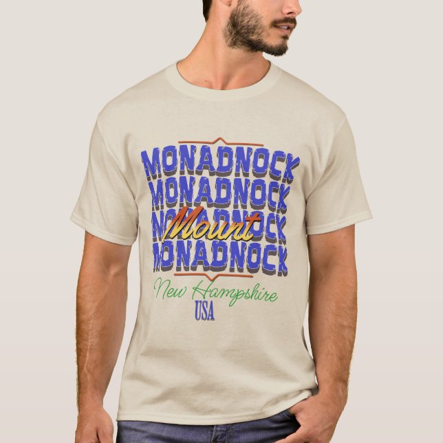 Monadnock New Hampshire T Shirt (Framsida)