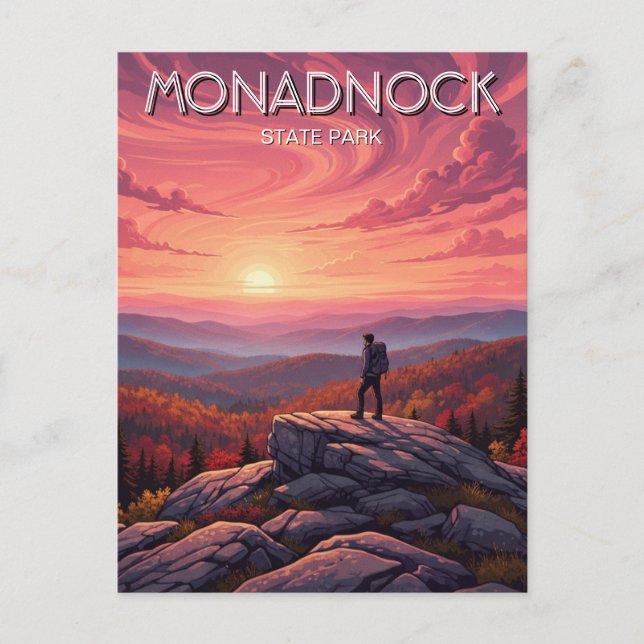 Monadnock New Hampshire Travel Vykort (Framsida)