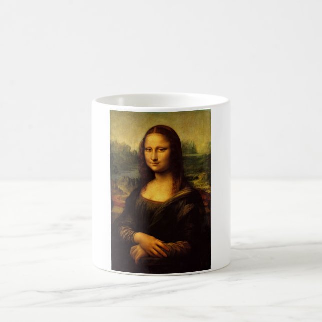 Monaen Lisa av Leonardo Da Vinci C. 1503-1505 Kaffemugg (Center)
