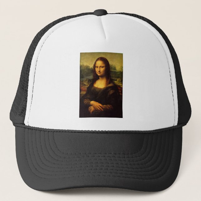 Monaen Lisa av Leonardo Da Vinci C. 1503-1505 Truckerkeps (Framsida)