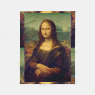Monaen Lisa av Leonardo Da Vinci Fleecefilt