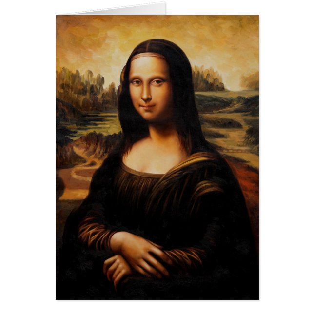 Monaen Lisa av Leonardo Da Vinci OBS Kort (Framsidan)