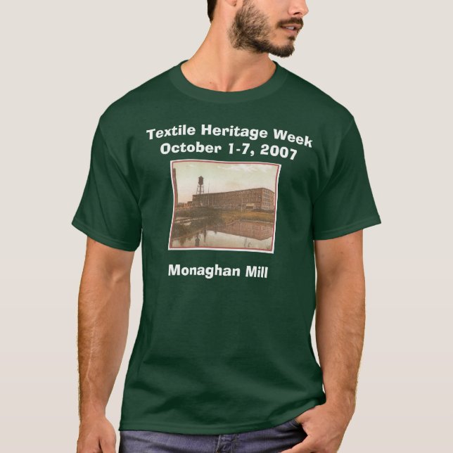 Monaghan mal utslagsplatsen för textilarvveckan t-shirt (Framsida)