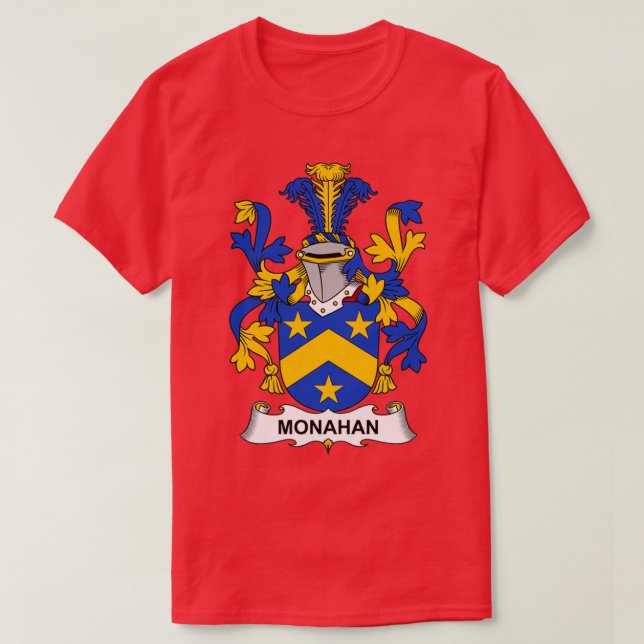 Monahan Jackar Arm Family Crest T Shirt (Design framsida)