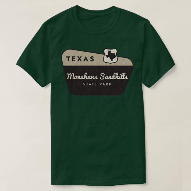 Monahans Sandhills nationalpark Texas Välkomstteck T Shirt (Design framsida)