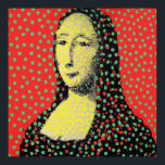 Monalisa Pop Dot Art Poster<br><div class="desc">En modern contemporary Monalisa med röd bakgrund och grönt punkter. Den inspireras av moderna designers som Yayoi Kusama.</div>