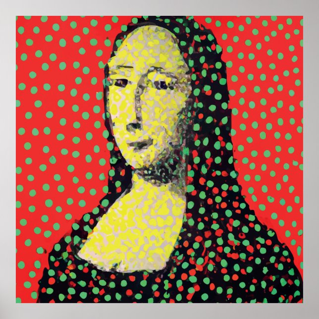 Monalisa Pop Dot Art Poster (Framsidan)
