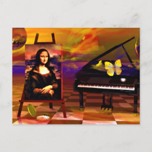 Monalisa Smile Surreal Vykort