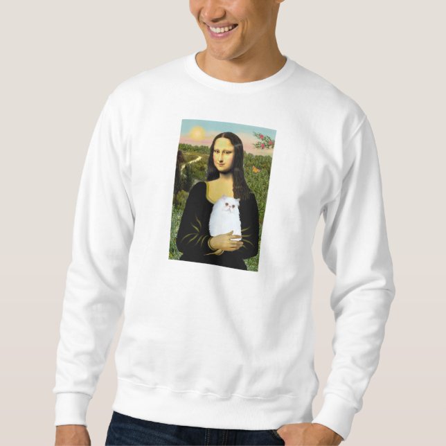 MonaLisa - Vit persisk kattunge #49 Sweatshirt (Framsida)