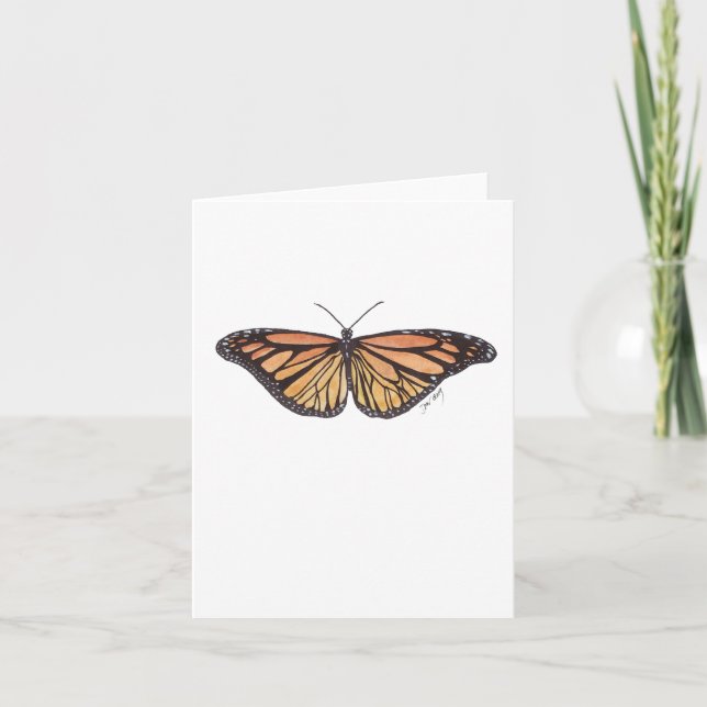 Monarch-anteckningskort för sommar kort (Framsida)