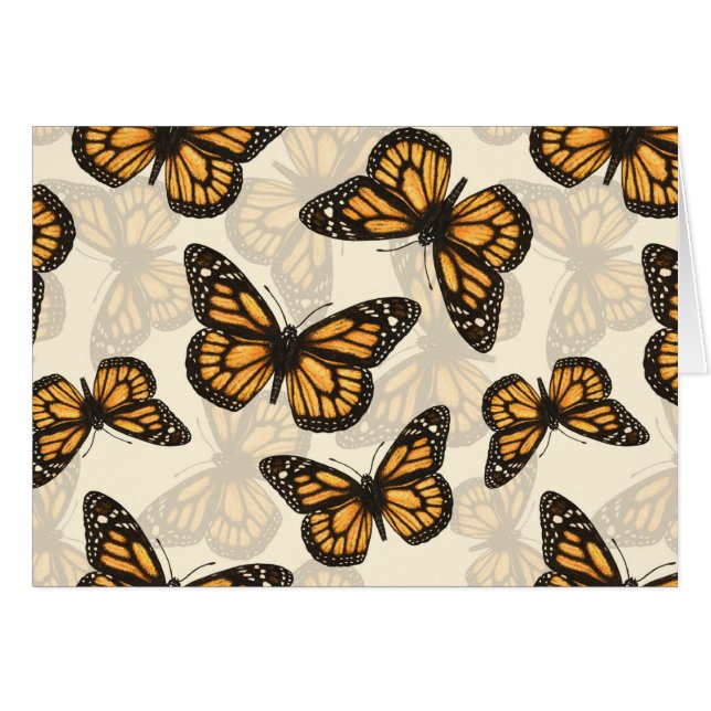 Monarch Butterfles Hälsningskort (Framsidan Horizontal)