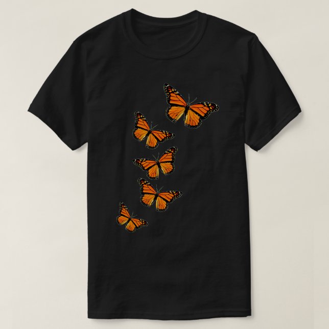Monarch Butterflies Inspirational Nature Älskare T Shirt (Design framsida)