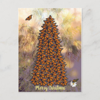 Monarch Butterflies Julgran Helg Vykort
