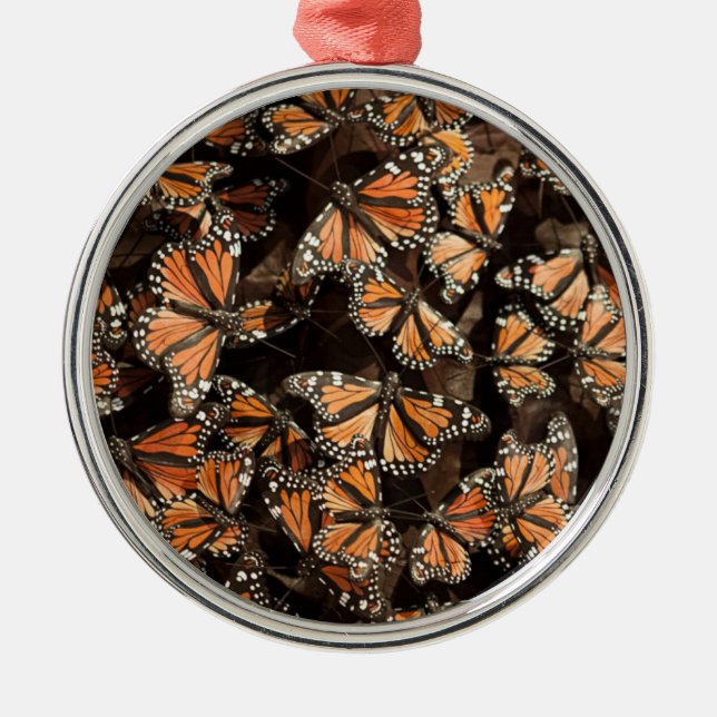 Monarch Butterflies Julgransprydnad Metall (Framsidan)