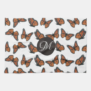Monarch Butterflies Kitchen Towel 16 tum x 24 tum Kökshandduk