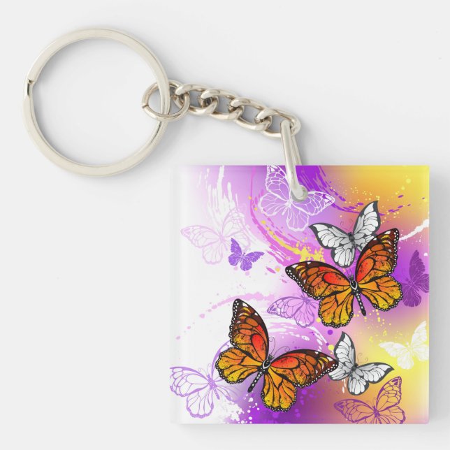 Monarch Butterflies on Lila Background (Framsidan)