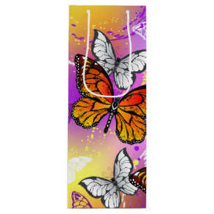 Monarch Butterflies on Lila Background