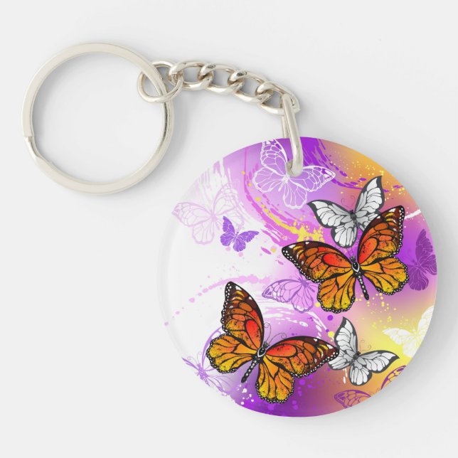 Monarch Butterflies on Lila Background (Framsidan)