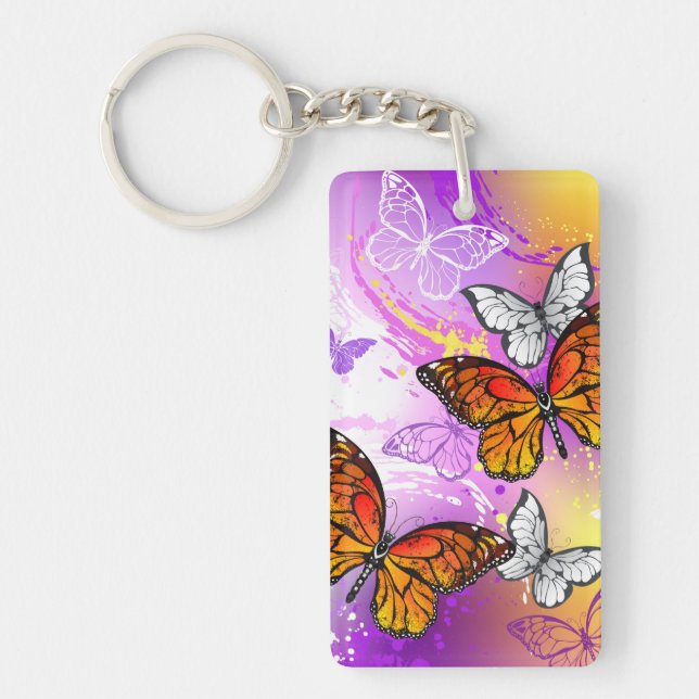 Monarch Butterflies on Lila Background (Framsidan)