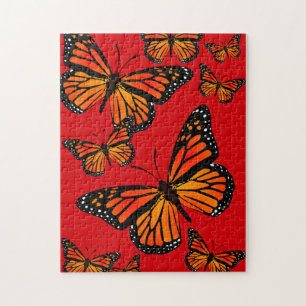 Monarch Butterflies på Red Pussel