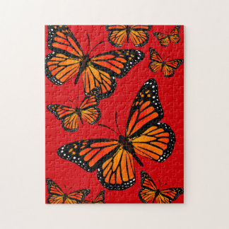 Monarch Butterflies på Red Pussel