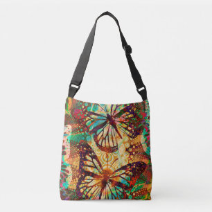 Monarch Butterflies Psychedelic Tie Dye Axelväska