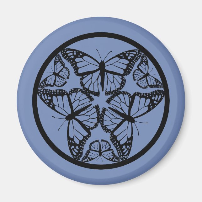 Monarch Butterflies - Wildlife Circle Series Magnet (Framsidan)