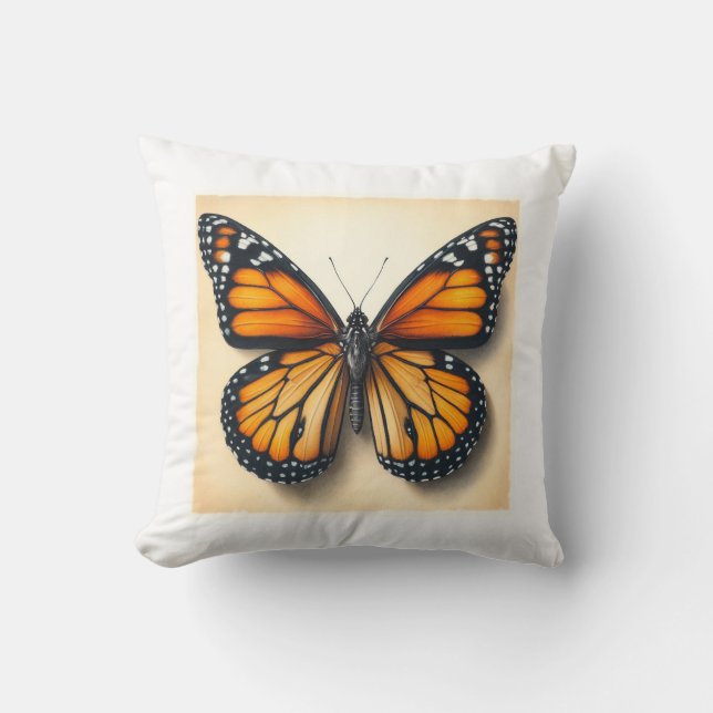 Monarch butterfly 060624IREF107 - Watercolor Kudde (Framsida)